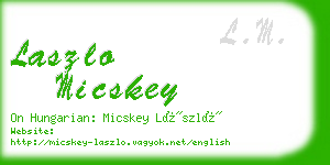 laszlo micskey business card